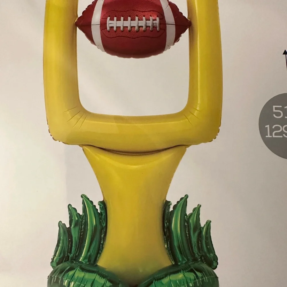 Football Balloon Goal Post Party Decorations Foil Mancave No Helium Airloonz 4’